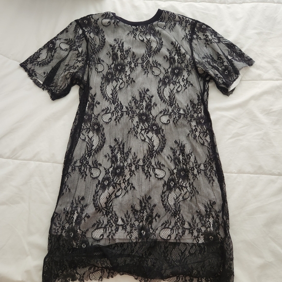 Zara Long Lace Tee Size S - Picture 8 of 8